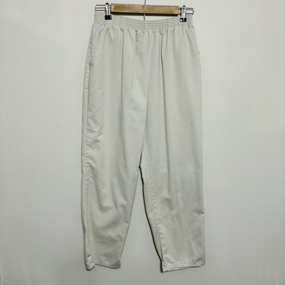 VF Jeanswear Pants - VF Jeanswear Vintage White Pull-On Elastic Waist Straight Wide Leg Pants 12P